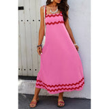 Sleeveless Square Neck A Line Loose Long Dress - MVTFASHION.COM