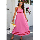 Sleeveless Square Neck A Line Loose Long Dress - MVTFASHION.COM