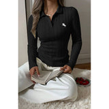 Solid Cable Knit Long Sleeve Fit Sweater - MVTFASHION.COM