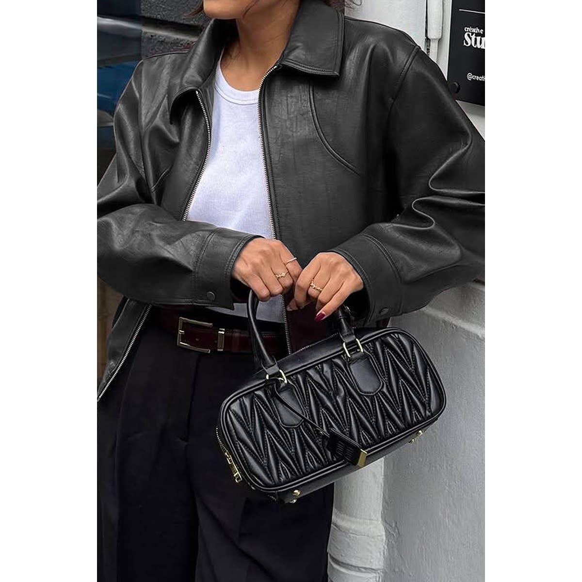 Solid Long Sleeve Short Lapel Zipper Jacket - MVTFASHION.COM