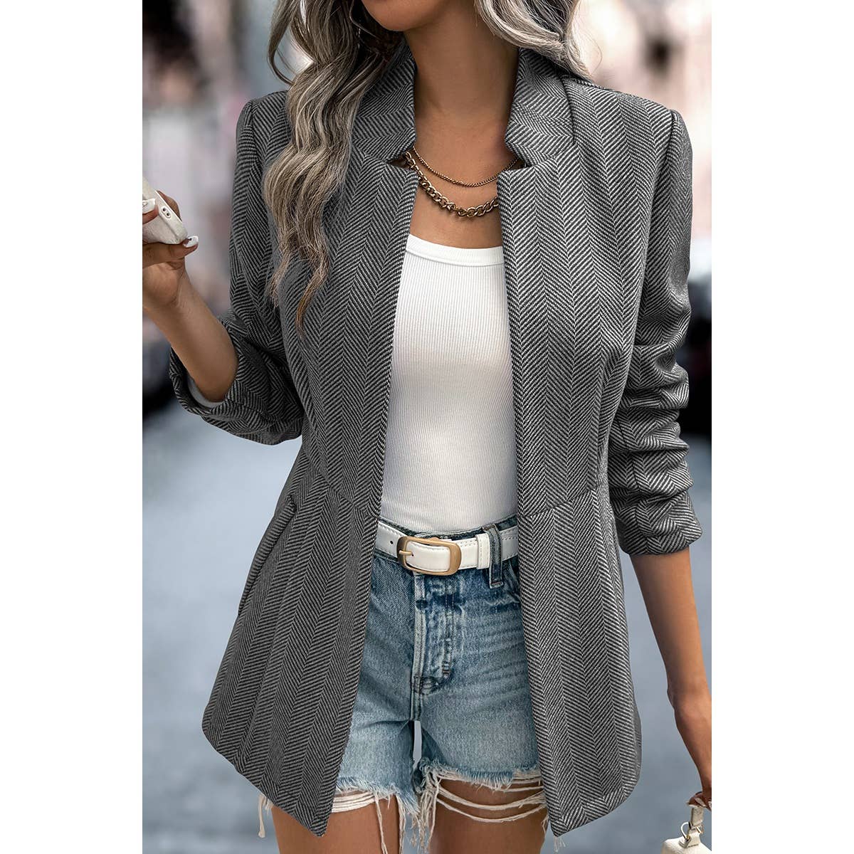 Solid Pocket Long Sleeve Elegant Wool Coat - MVTFASHION.COM