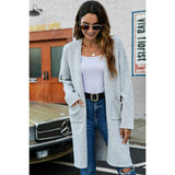 Solid Pocket Long Sleeves Cardigan - MVTFASHION.COM