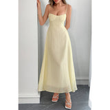 Solid Spaghetti Straps Sleeveless Cami Dress - MVTFASHION.COM