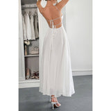 Solid Spaghetti Straps Sleeveless Cami Dress - MVTFASHION.COM