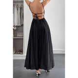 Solid Spaghetti Straps Sleeveless Cami Dress - MVTFASHION.COM