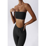 Solid Strapless Tube Padded High Elasticity Bra - MVTFASHION.COM