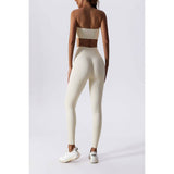 Solid Wide Waist Band Tight Fit Drawstring Legging - MVTFASHION.COM