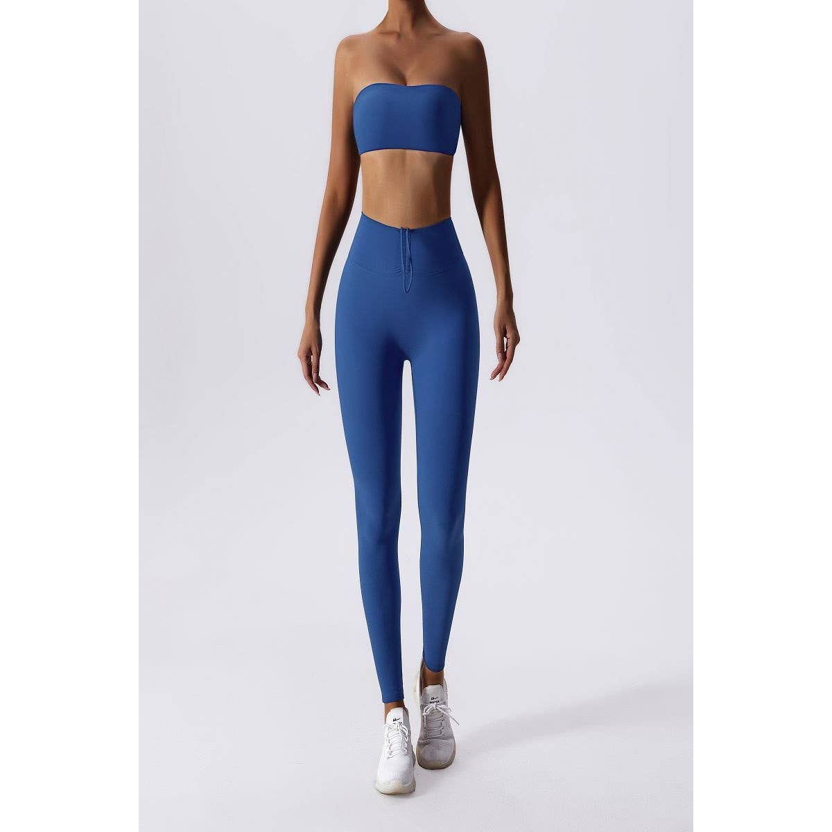 Solid Wide Waist Band Tight Fit Drawstring Legging - MVTFASHION.COM