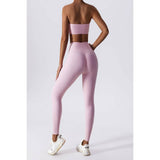 Solid Wide Waist Band Tight Fit Drawstring Legging - MVTFASHION.COM