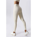 Solid Wide Waist Band Tight Fit Drawstring Legging - MVTFASHION.COM