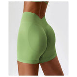 Solid Wide Waistband Slim Fit Sports Bodycon Short - MVTFASHION.COM