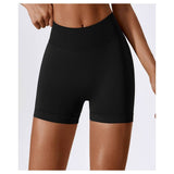 Solid Wide Waistband Slim Fit Sports Bodycon Short - MVTFASHION.COM