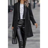 Solid Zipper Thick Knit Fit Suit Coat - MVTFASHION.COM