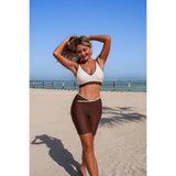 Two Piece Color Block Sports Sleeveless Yoga Sets - MVTFASHION.COM