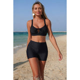 Two Piece Crisscross Tummy Control Side Tie Bikini - MVTFASHION.COM