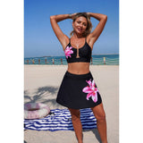 Two Piece Floral U Neck Spaghetti Strap Bikini - MVTFASHION.COM