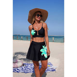 Two Piece Floral U Neck Spaghetti Strap Bikini - MVTFASHION.COM