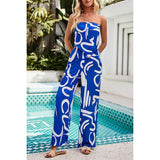 Two Pieces Allover Print Off Shoulder Pockets Sets - MVTFASHION.COM