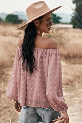 Boho Chic Off-Shoulder Sheer Blouse - MVTFASHION