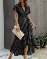 Boho Chic Polka Dot Maxi Dress - MVTFASHION