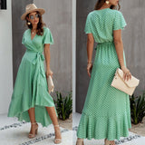 Boho Chic Polka Dot Maxi Dress - MVTFASHION