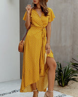 Boho Chic Polka Dot Maxi Dress - MVTFASHION