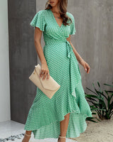 Boho Chic Polka Dot Maxi Dress - MVTFASHION