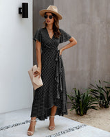 Boho Chic Polka Dot Maxi Dress - MVTFASHION