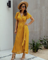 Boho Chic Polka Dot Maxi Dress - MVTFASHION