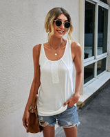 Button-Up Sleeveless Tank Top - MVTFASHION