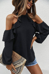 Chic Off-Shoulder Halter Top - MVTFASHION