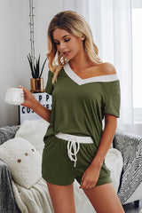 Comfy Chic V-Neck Lounge Set - MVTFASHION