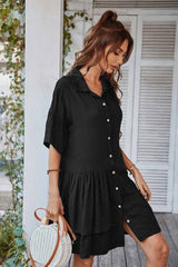 Comfy Chic V-Neck Tunic Dress - MVTFASHION