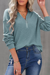 ComfyChic Half Zip Knit Top - MVTFASHION