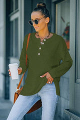 Cozy Chic Button-Up Knit Top - MVTFASHION