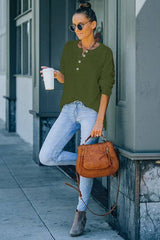 Cozy Chic Button-Up Knit Top - MVTFASHION