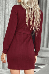 Cozy Chic Crochet Sweater Dress - MVTFASHION