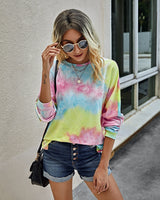 Cozy Chic Tie Dye Backless Sweatshirt - MVTFASHION