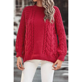 Cozy Cross Knit Sweater - MVTFASHION