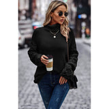 Cozy Cross Sleeve Roll Neck Sweater - MVTFASHION