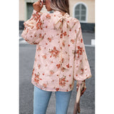 Elegant Floral Bandage Half A Turtleneck Tops - MVTFASHION