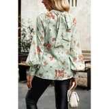 Elegant Floral Bandage Half A Turtleneck Tops - MVTFASHION