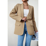 Elegant Open Collar Blazer - MVTFASHION