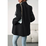 Elegant Open Collar Blazer - MVTFASHION