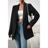 Elegant Open Collar Blazer - MVTFASHION