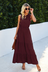 Elegant Ruffled Maxi Dress - MVTFASHION.COM