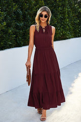 Elegant Ruffled Maxi Dress - MVTFASHION.COM