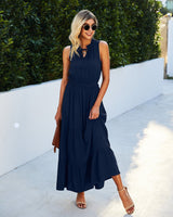 Elegant Ruffled Maxi Dress - MVTFASHION