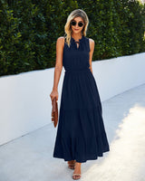 Elegant Ruffled Maxi Dress - MVTFASHION