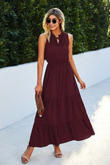 Elegant Ruffled Maxi Dress - MVTFASHION.COM